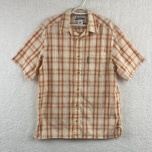 Columbia Men’s Size Large Plaid Button Up Short Sleeve Shirt.